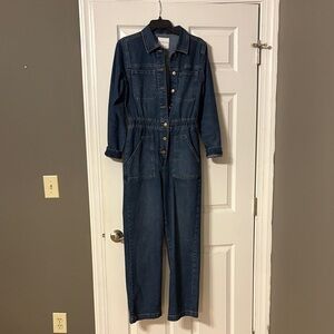 Celebrity Pink Denim Jumpsuit